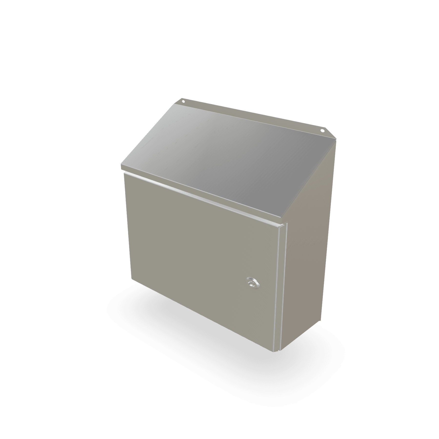 Empco Stainless Sloping Roof Enclosure — 400 × 400 × 155mm by OPIE Manufacturing Group