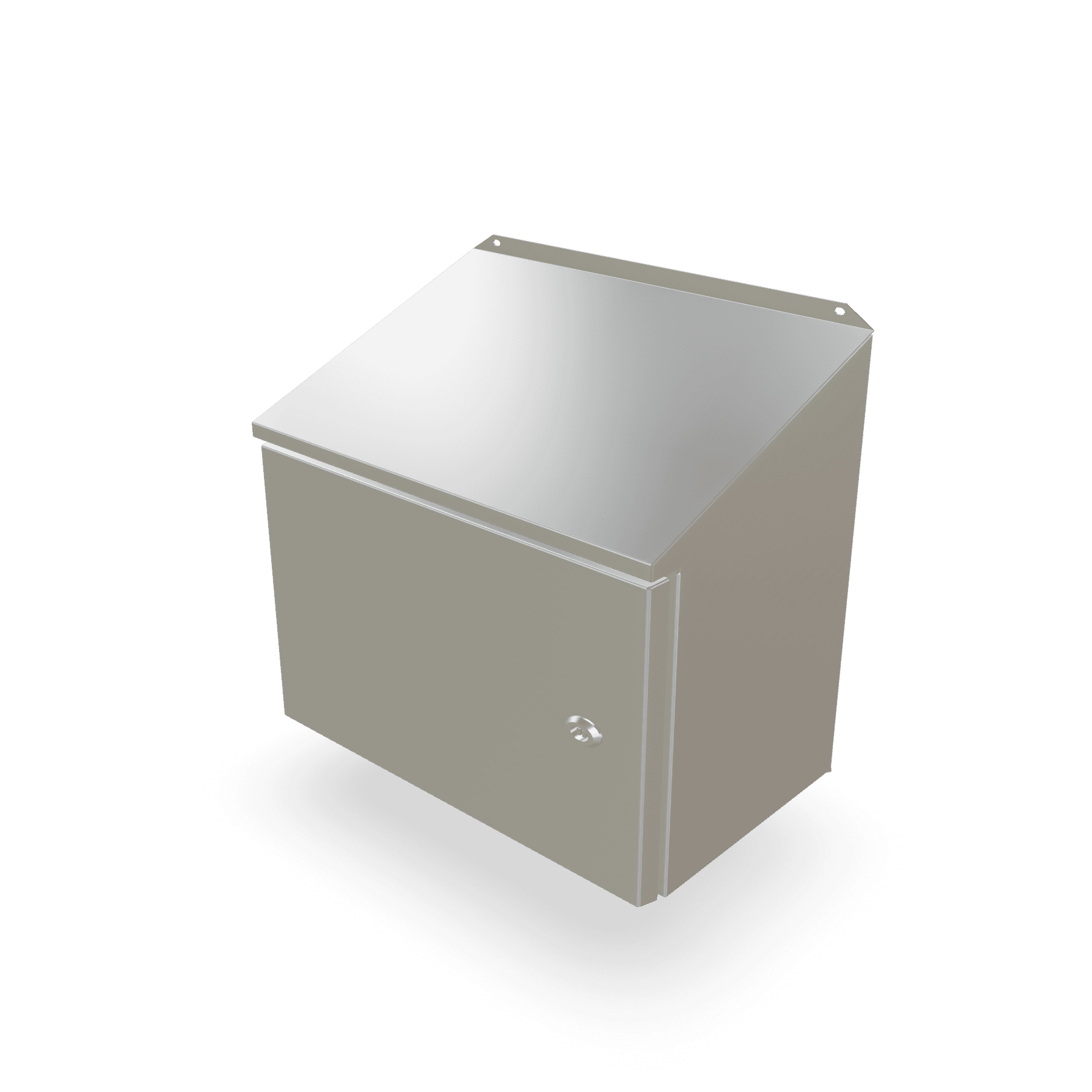 Empco Stainless Sloping Roof Enclosure — 400 × 400 × 255mm by OPIE Manufacturing Group